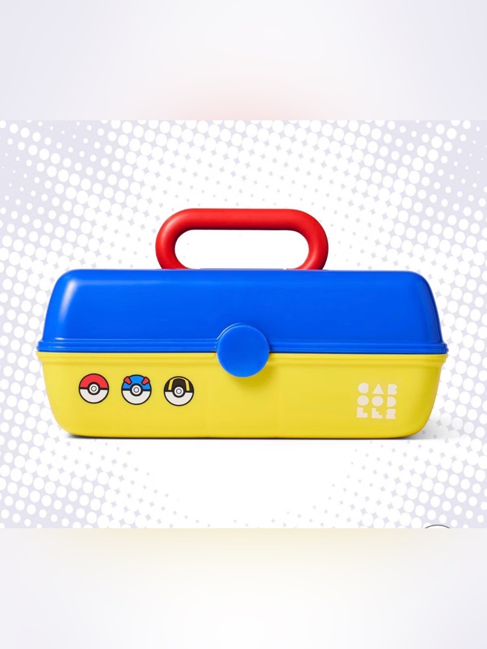 NWT Target Pokémon Caboodles Blue and Yellow Carry Case with Red Handle